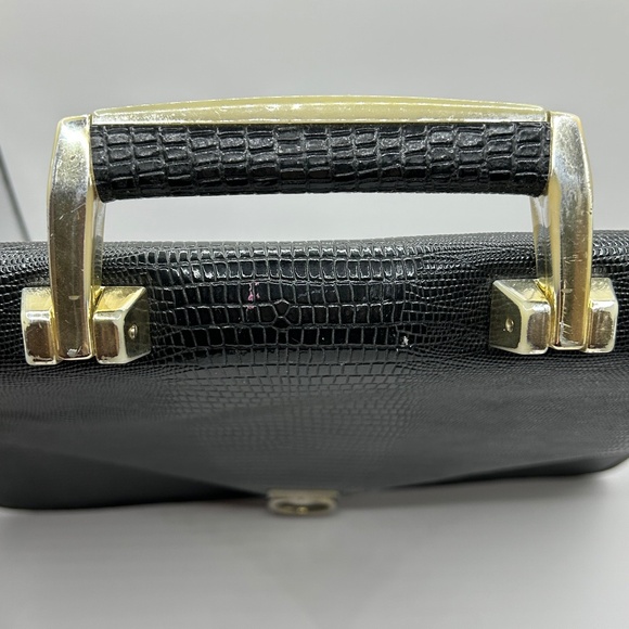 Vintage 80s Faux Croc Embossed Purse - Picture 5 of 10